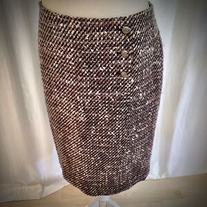 Talbots Black/Silver/Gray multi tweed Skirt
